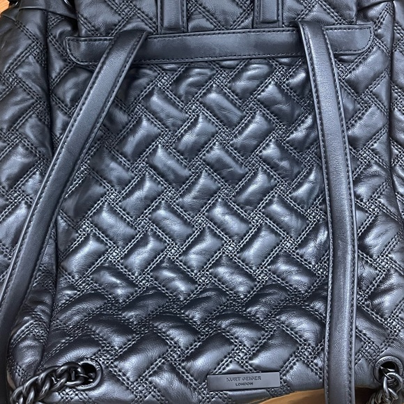 Kurt Geiger Black Quilted Backpack - Picture 10 of 10